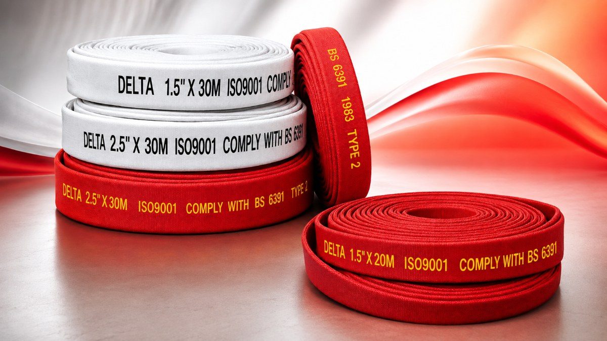 สายส่งน้ำดับเพลิง DELTA ยางสังเคราะห์ PVC 3 ชั้น